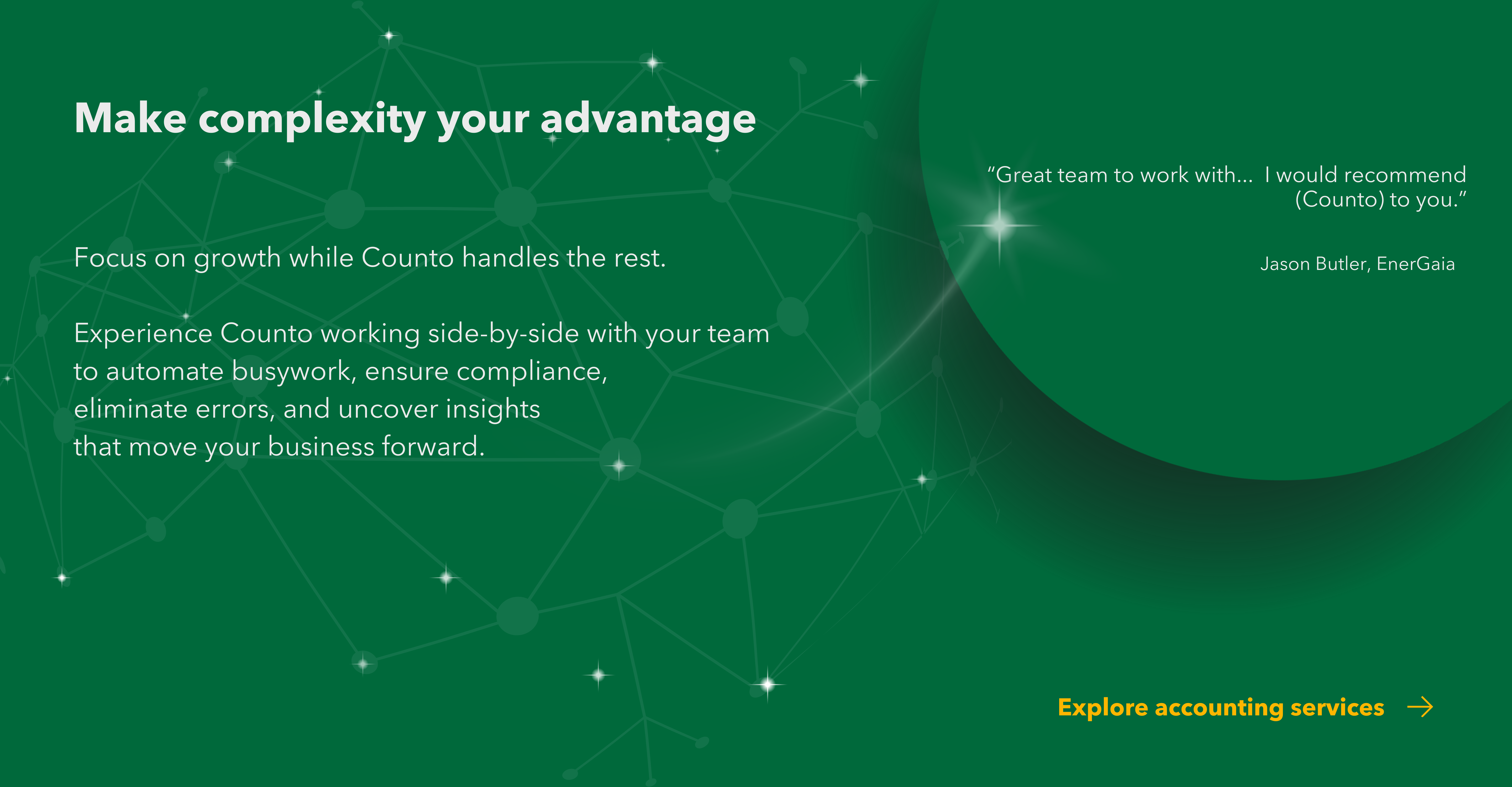 Counto partners with businesses to automate financial operations and drive growth through automation and insights.