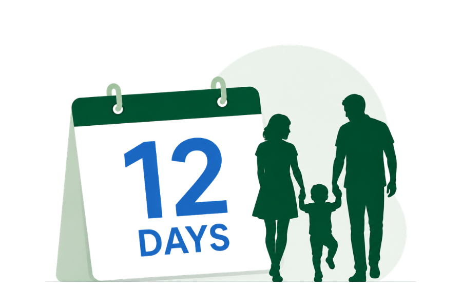 Family and childcare leave calendar representing Singapore’s 2026 leave changes